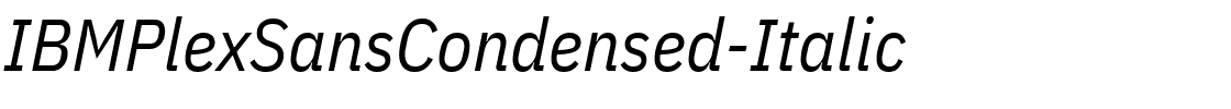 IBMPlexSansCondensed-Italic