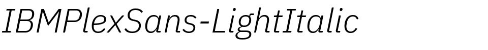 IBMPlexSans-LightItalic