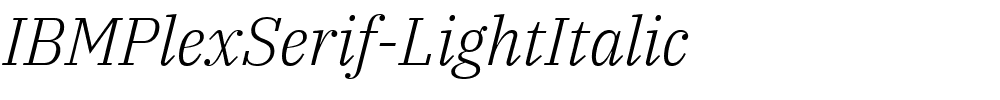 IBMPlexSerif-LightItalic