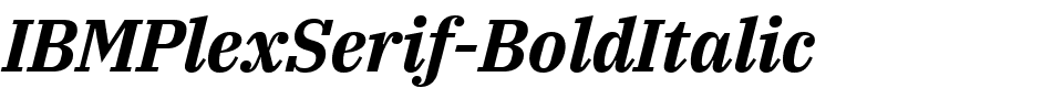 IBMPlexSerif-BoldItalic
