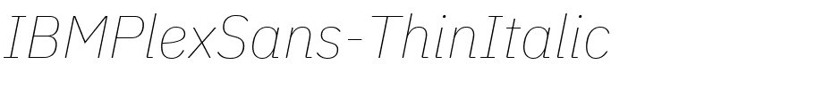 IBMPlexSans-ThinItalic