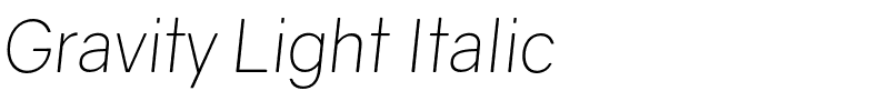 Gravity Light Italic