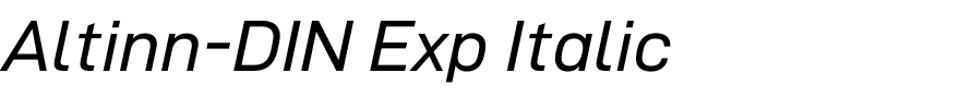 Altinn-DIN Exp Italic