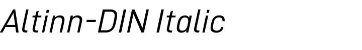 Altinn-DIN Italic