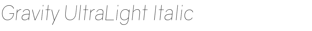 Gravity UltraLight Italic