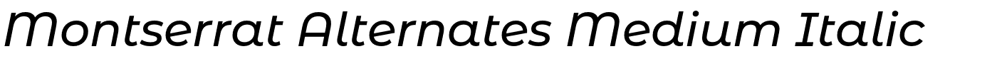 Montserrat Alternates Medium Italic