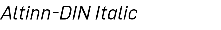 Altinn-DIN Italic