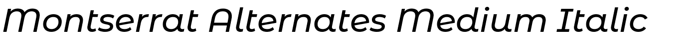 Montserrat Alternates Medium Italic