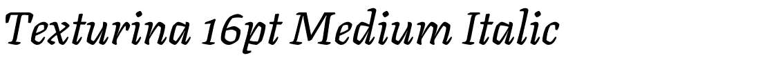 Texturina 16pt Medium Italic