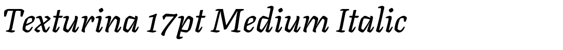 Texturina 17pt Medium Italic