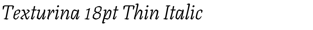 Texturina 18pt Thin Italic