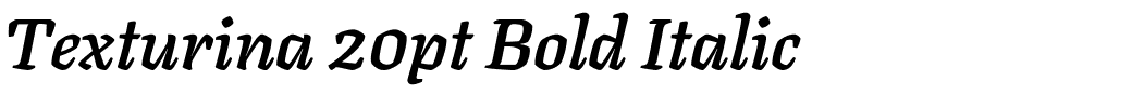 Texturina 20pt Bold Italic