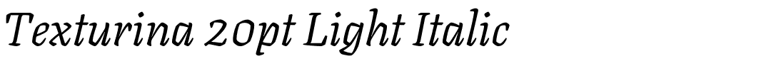 Texturina 20pt Light Italic