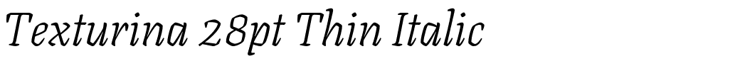 Texturina 28pt Thin Italic