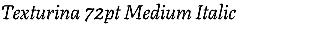 Texturina 72pt Medium Italic