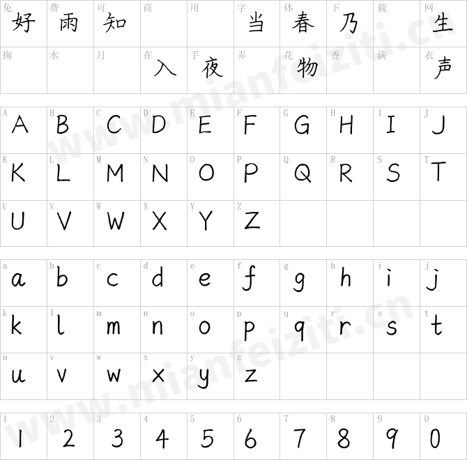 The Peak Font 隨峰體 Beta