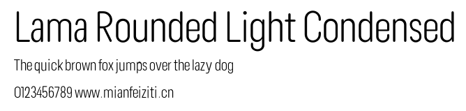 Lama Rounded Light Condensed