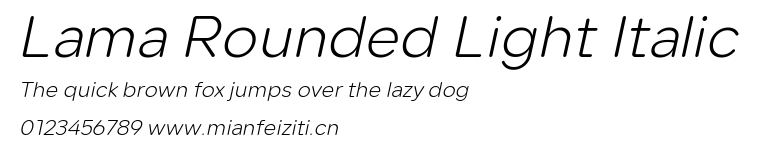 Lama Rounded Light Italic