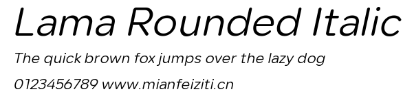 Lama Rounded Italic