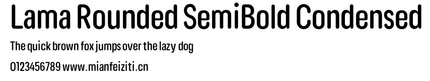 Lama Rounded SemiBold Condensed