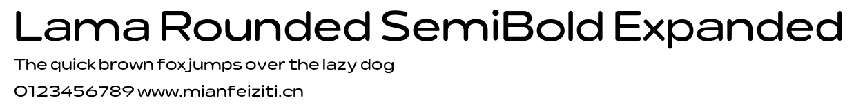 Lama Rounded SemiBold Expanded