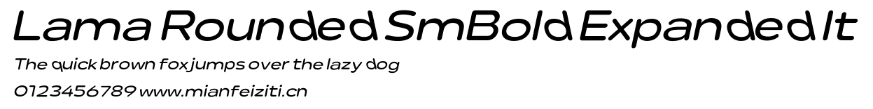 Lama Rounded SmBold Expanded It