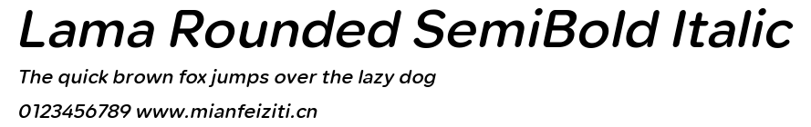 Lama Rounded SemiBold Italic