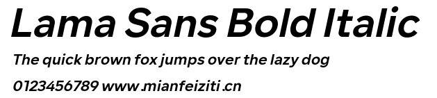 Lama Sans Bold Italic