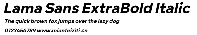 Lama Sans ExtraBold Italic