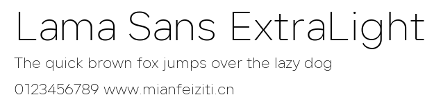 Lama Sans ExtraLight