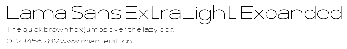 Lama Sans ExtraLight Expanded