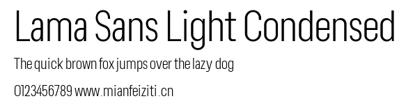 Lama Sans Light Condensed
