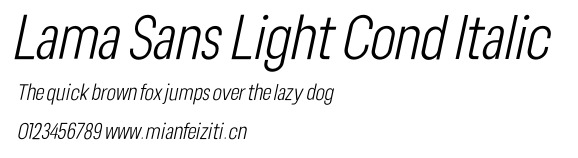 Lama Sans Light Cond Italic