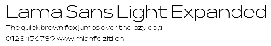 Lama Sans Light Expanded