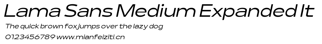 Lama Sans Medium Expanded It