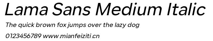 Lama Sans Medium Italic