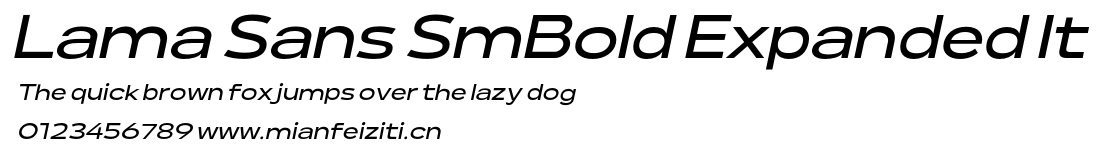 Lama Sans SmBold Expanded It
