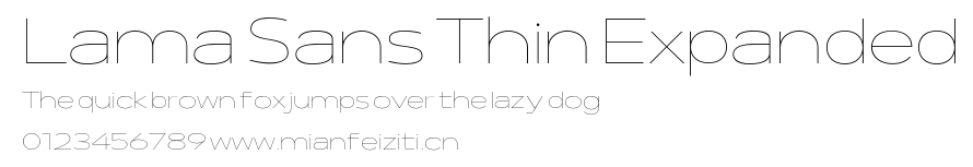 Lama Sans Thin Expanded