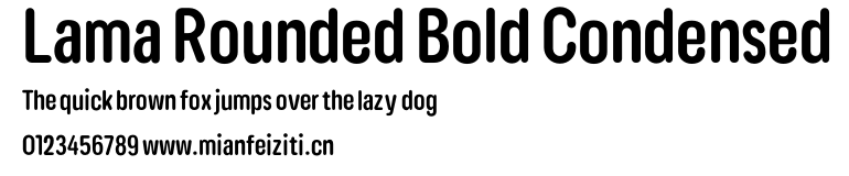 Lama Rounded Bold Condensed