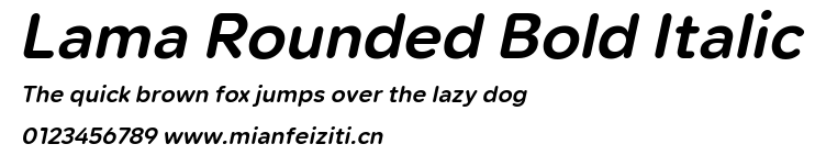 Lama Rounded Bold Italic