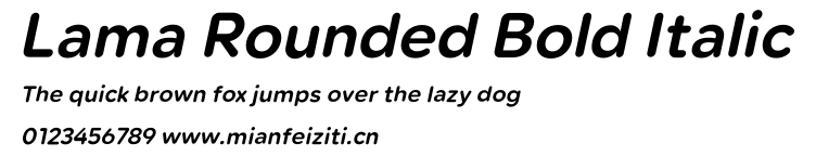 Lama Rounded Bold Italic