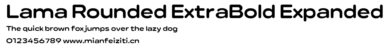 Lama Rounded ExtraBold Expanded