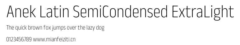 Anek Latin SemiCondensed ExtraLight