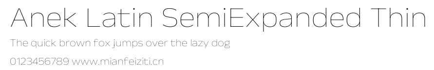 Anek Latin SemiExpanded Thin