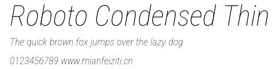 Roboto Condensed Thin