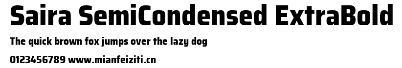 Saira SemiCondensed ExtraBold